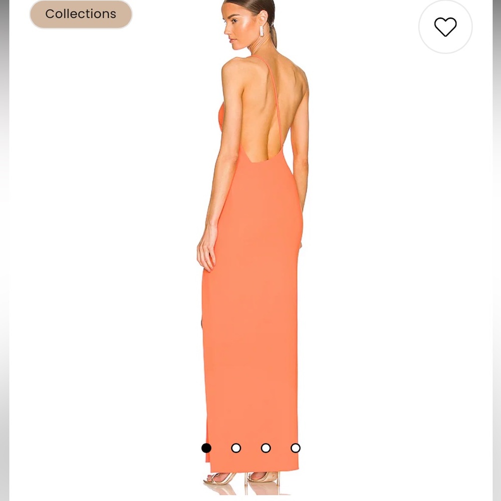 Orange maxi prom dress
